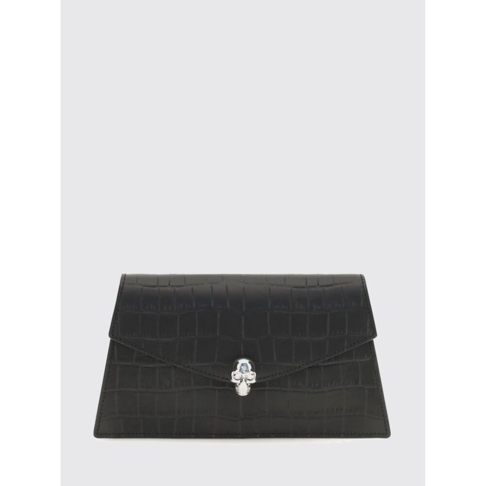 Mcqueen Women Mcqueen Mini Bag In Croc-Effect Calfskin Leather With Skull